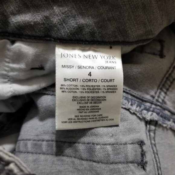 Jones New York Jean 4 Grey Straight Denim Mid New Casual Lexington - Picture 7 of 10